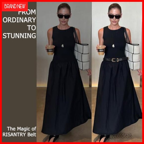 Faux Leather Belt with Gold Buckle, Adjustable for Jeans and Dresses main image 4